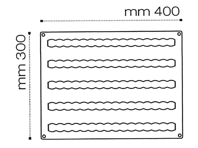 Moule silicone Pavoflex - 5 bandes Soft - 40 x 30 cm - Pavoni