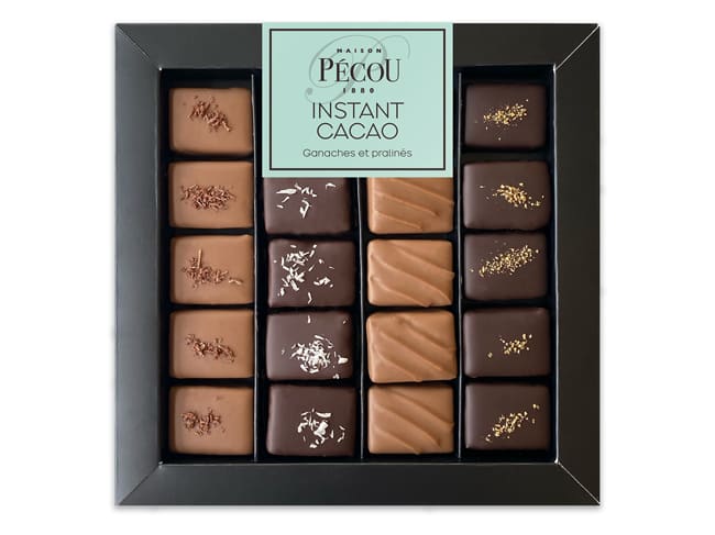 Assortiment Instant Cacao - Ganache et praliné - 220 g - Pécou