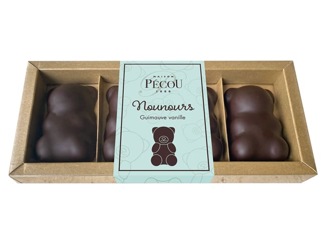 Ourson guimauve - Chocolat noir - 100 g - Pécou