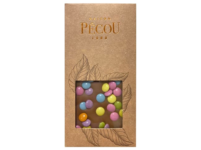 Tablette "La Petillante" - Chocolat Lait - 70 g DDM proche - Pécou