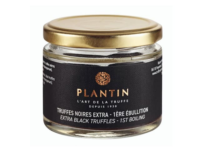 Truffes noires brossées extra - 1ère ébullition - 27,5 g - Plantin