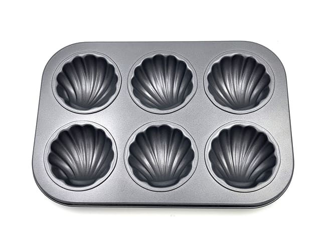 Moule 6 madeleines coquilles - antiadhérent - 26,5 x 18 cm - Patisse