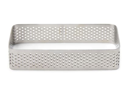DE BUYER Cercle à Tarte Perforé Cannelé 20 Cm - Hauteur 3 Cm, Acier Inoxydable Made In France