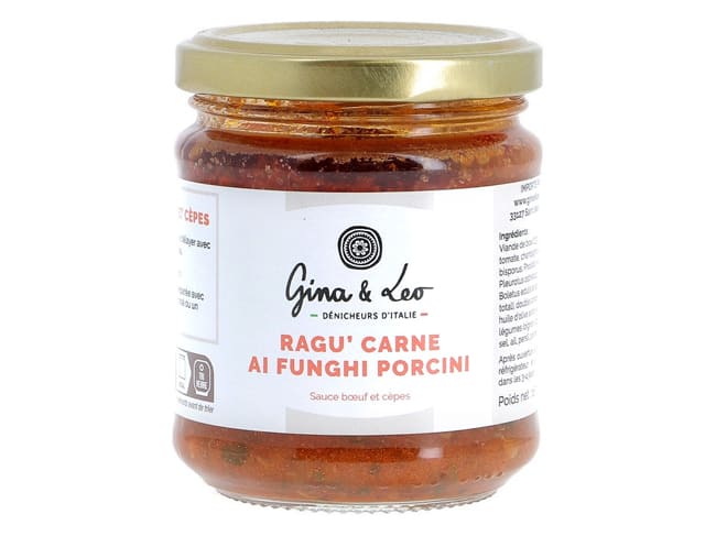 Sauce aux cèpes et boeuf - 180 g DDM courte - Gina & Leo