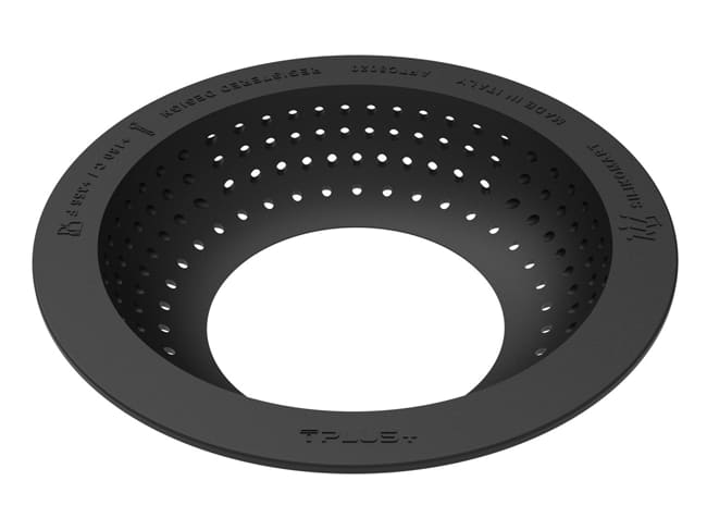 Cercle à tarte perforé bombé - matériau composite - Ø 8 x ht 2 cm - Silikomart