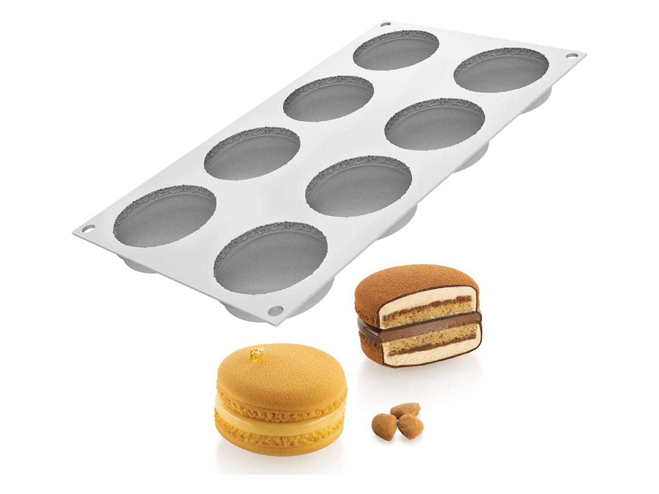 Moule En Silicone Pour Pâte Fimo Forme Biscuit Macaron - Fait Main - Neuf