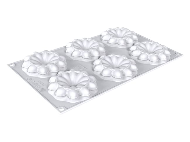 Moule silicone - 6 tartelettes (kit) Bloom - 30 x 17,5 cm - Silikomart