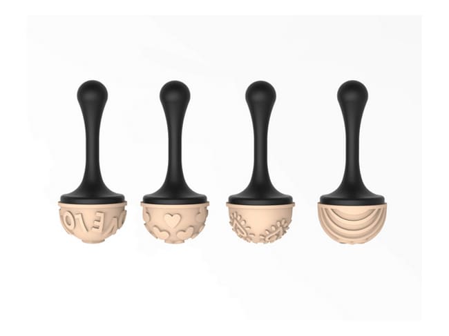 Tampons pour décoration chocolat (x 4) - Love - Silikomart