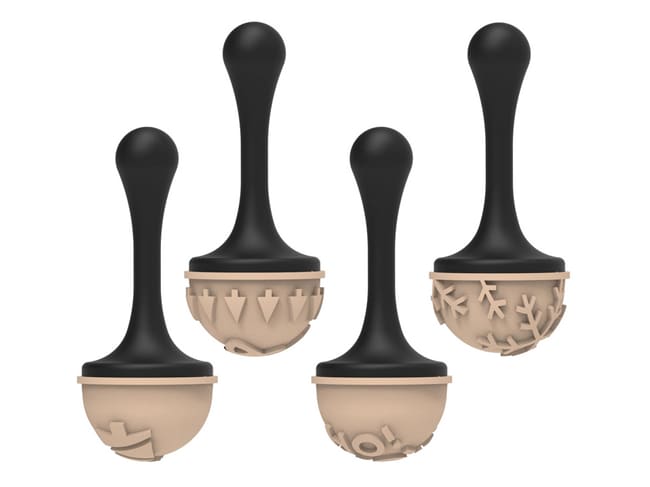 Tampons pour décoration chocolat (x 4) - Noël - Silikomart