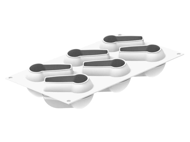 Moule silicone - 6 babas - 30 x 17,5 cm - Silikomart