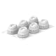 Moule silicone 6 ovales - Pleincoeur - 12,4 x 8,4 x ht 4,3 cm - Silikomart