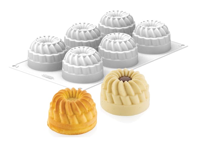 Moule silicone 6 ronds - Pleincoeur - Ø 7 x 4,8 cm - Silikomart