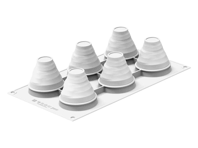 Moule silicone - Kit 6 tartes Albia - Ø 6,5 x ht 6,1 cm - Silikomart