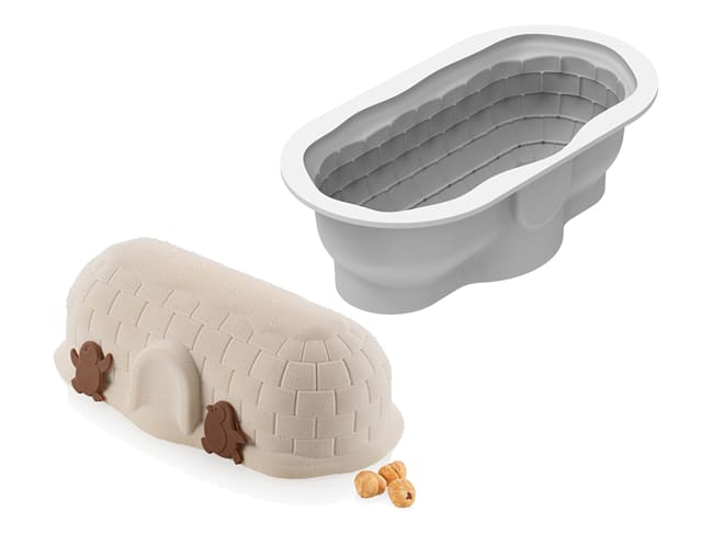 Moule à bûche silicone - Igloo - 23,4 x 11,5 cm - Silikomart