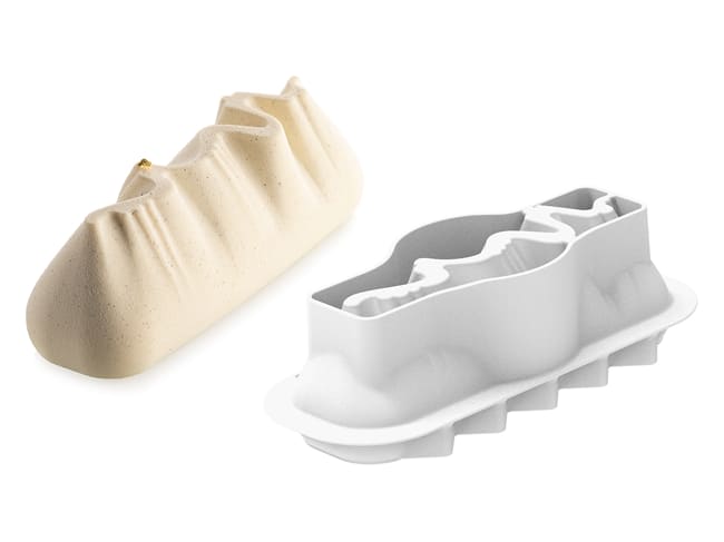 Moule à bûche silicone - Slope - 25 x 8 x ht 8 cm - Silikomart