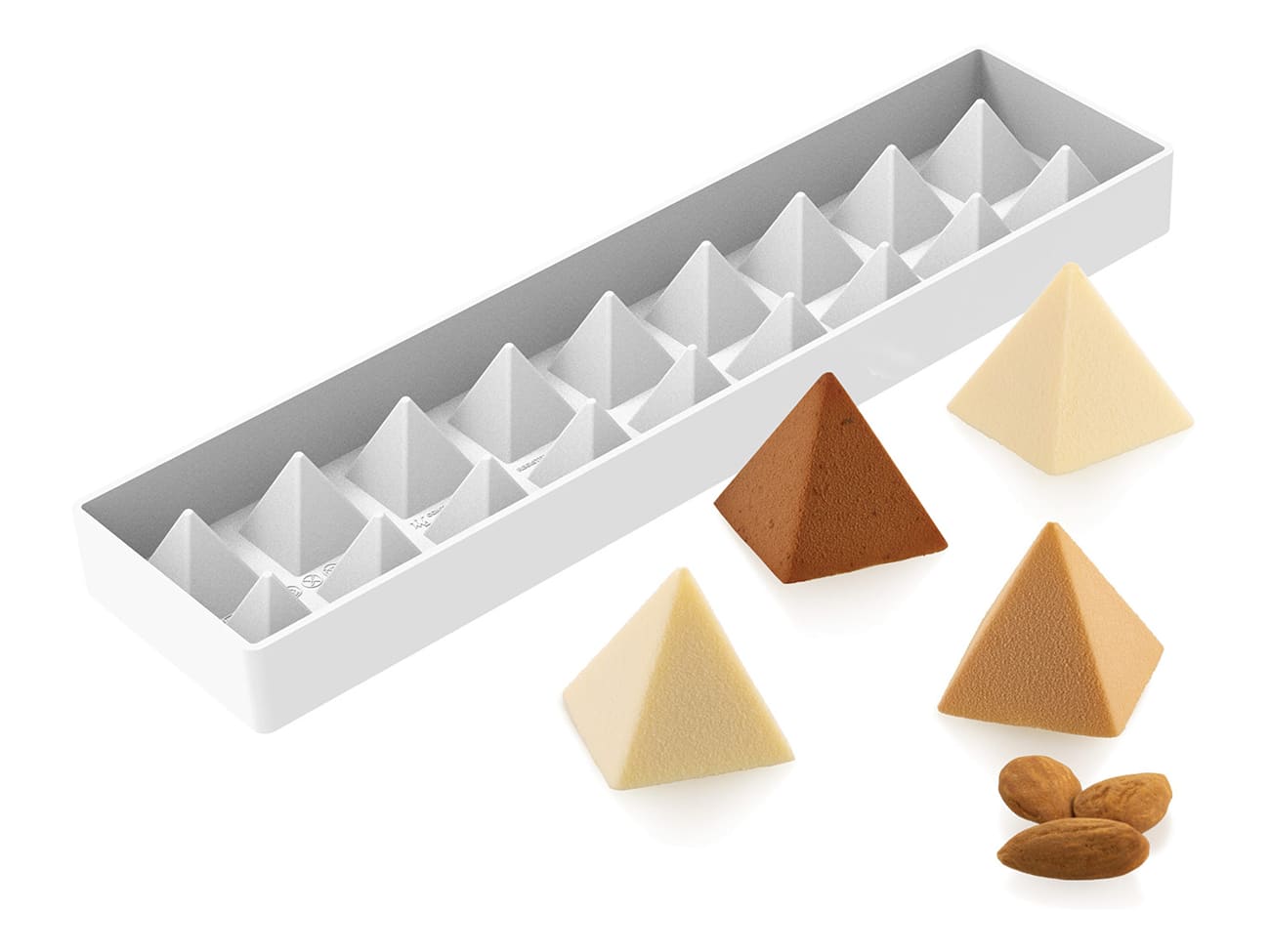 Moule silicone - 18 mini pyramides - 30 x 17,5 cm - Silikomart ...
