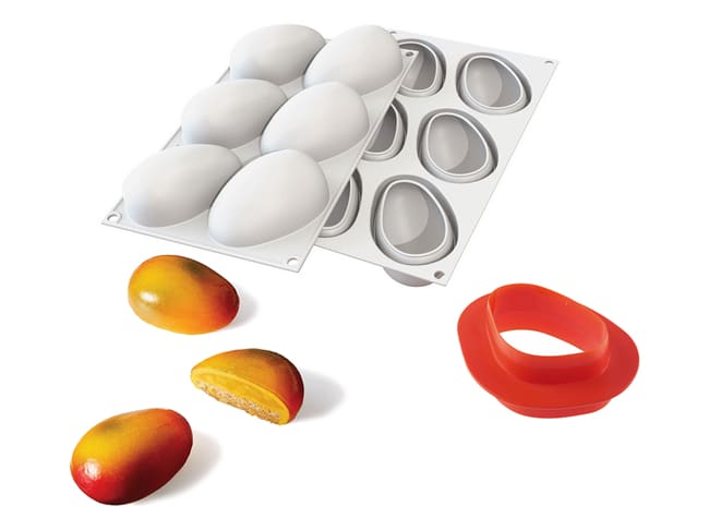 Moule silicone - 6 mangues - 30 x 17,5 cm - Silikomart