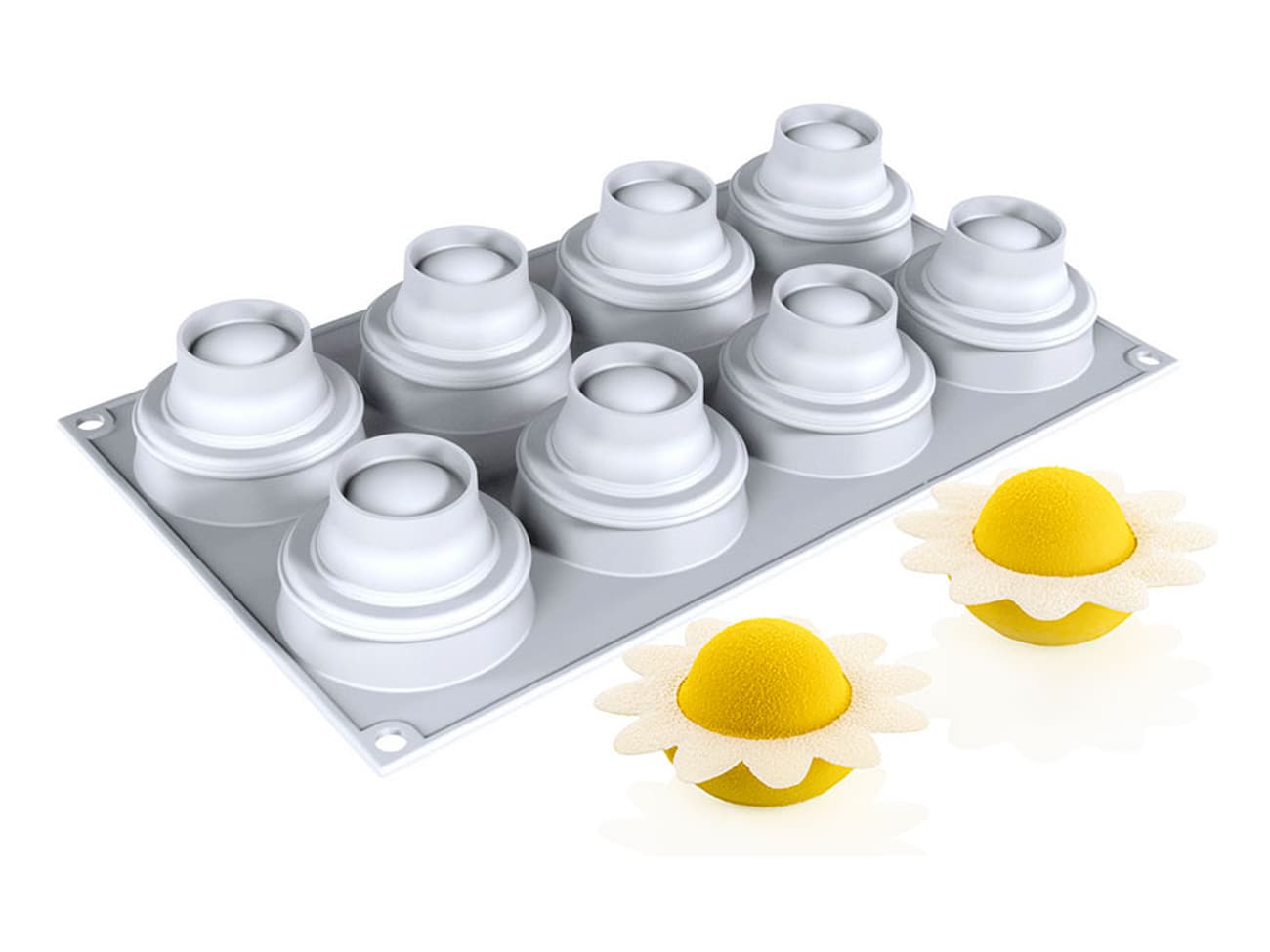 X-Haibei Moule Rond En Silicone Pour Savon En Forme De Fleur