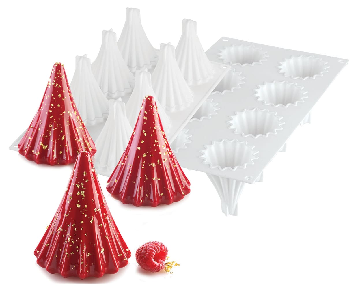Webake Lot De 2 Moules En Silicone En Forme De Sapin De Noël Pour Glaçons, Chocolat, Bonbons, Cire Fondue