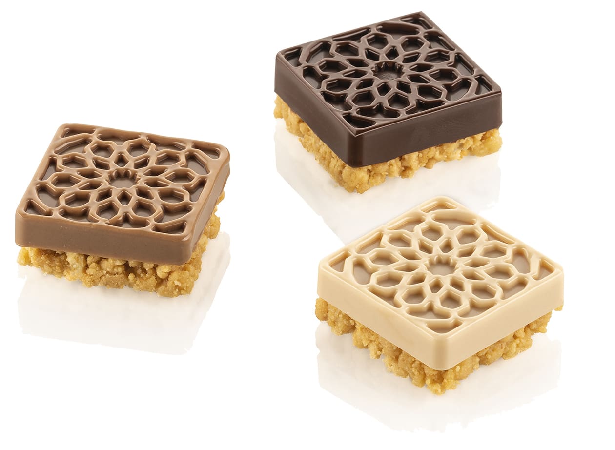 Moule Gateau Silicone Moule Silicone Mauresque Carré "SF379" (x15) - Silikomart Moule Silicone Patisserie
