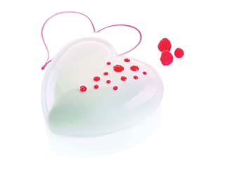 Moule silicone coeur bombé