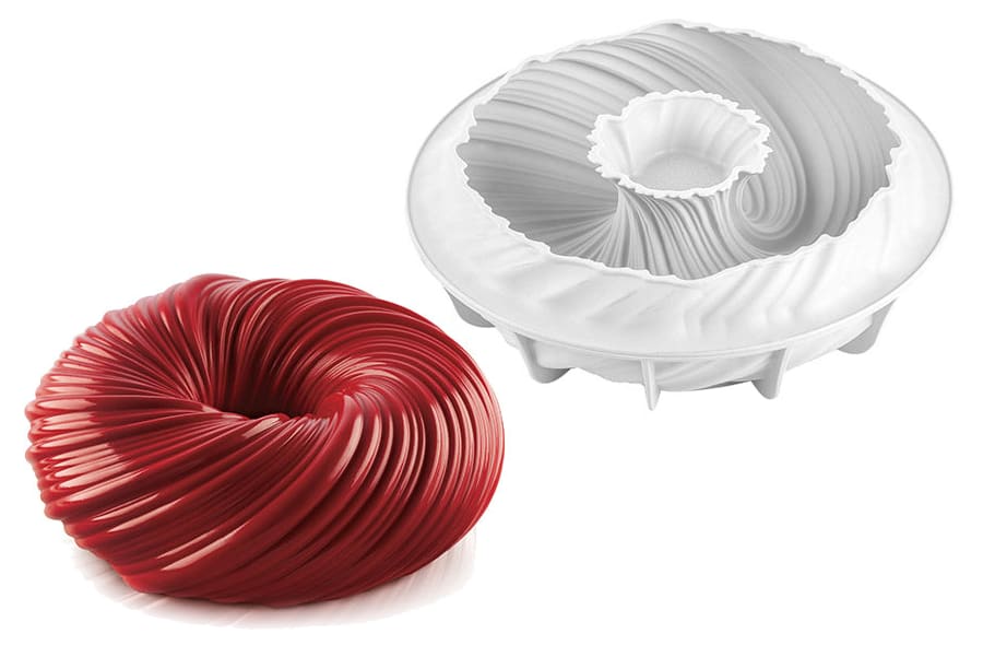 silikomart Silicone Set for Cake GOCCIA MULTI-INSERT ROUND, Non-Stick Coating, Pack of 2 Multi-Purpose Cake Moulds, Made in Italy