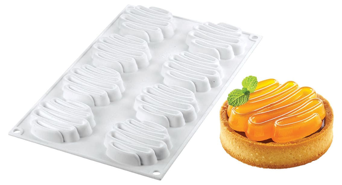 Moule à 6 Tartelettes En Silicone - Gris, Dimensions 29 X 17 X 2 Cm, Résistant Au Four Et Flexible