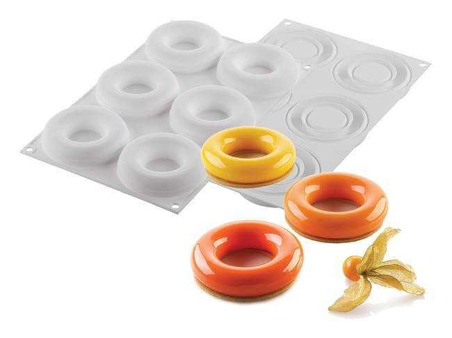 Moule silicone - 6 savarins - Ø 8,5 cm - Silikomart - Meilleur du Chef