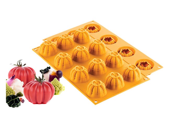 Moule silicone Naturae - Tomate Ø 4,3 cm - 30 x 17,5 cm - Silikomart