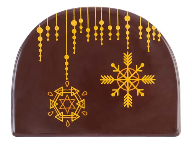 Moule pour embout de bûche - flocons - DDM proche - Florensuc
