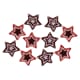 Moule thermoformé pré-imprimé - Étoiles relief rouge et blanche - Ø 2,8 cm DDM proche - Florensuc