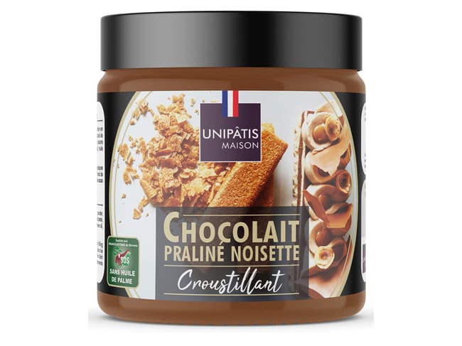 Fourrage croustillant - chocolat au lait praliné - 250 g - Unipatis