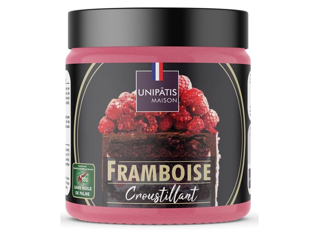 Fourrage croustillant - framboise - 250 g - Unipatis