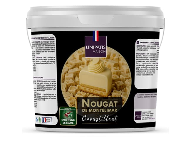 Fourrage croustillant - au nougat de Montélimar - 1 kg DDM proche - Unipatis