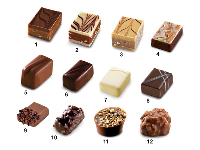Bonbons praliné Valrhona - Gamme Sensations - 150 g - Valrhona