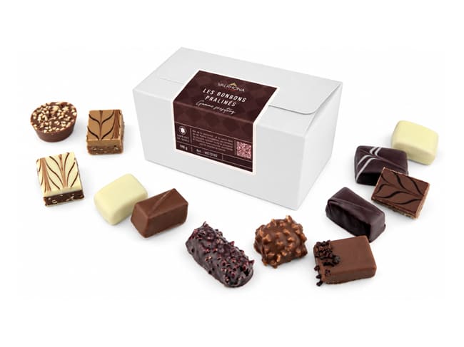Bonbons praliné Valrhona Sensations - 16 pralinés + 2 offerts - 190 g - Valrhona