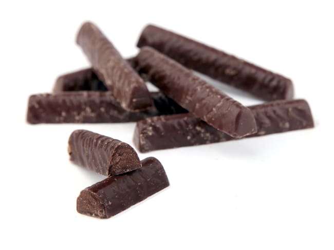 Bâtons de chocolat noir 50% - fourré café - 15 bâtons DDM proche - Villars