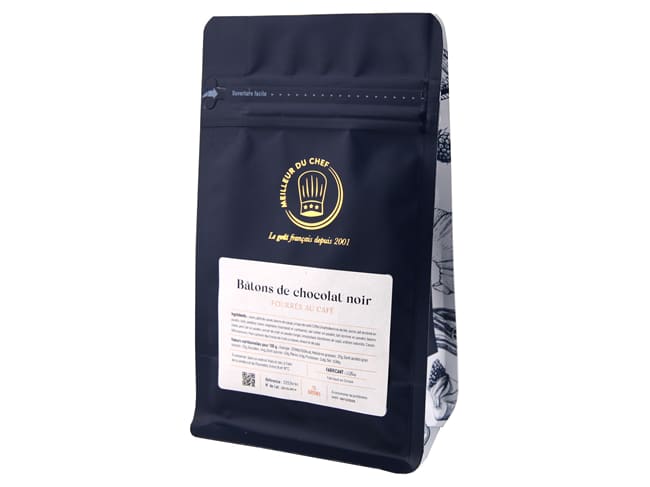 Bâtons de chocolat noir 50% - fourré café - 15 bâtons DDM proche - Villars