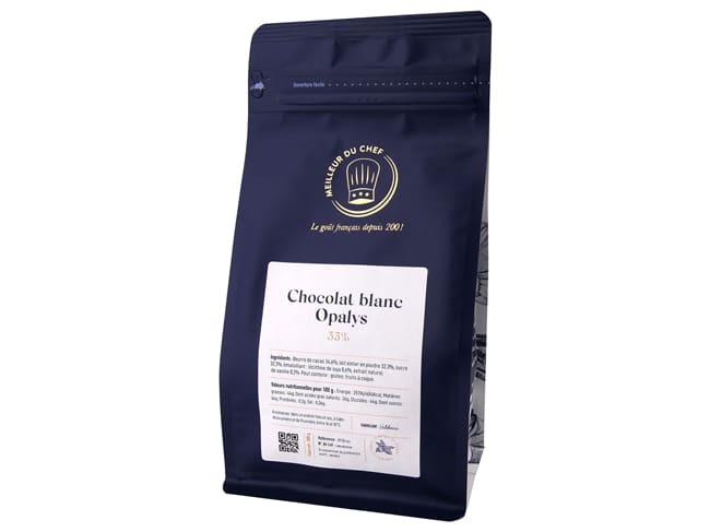 Chocolat blanc Opalys 33% - 500 g - Valrhona