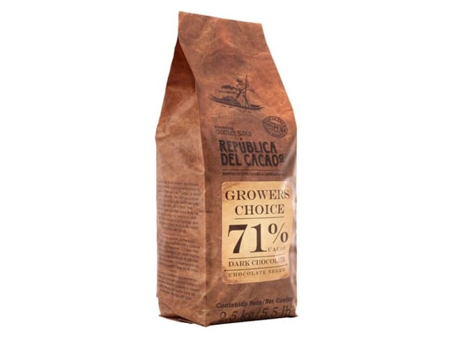 Chocolat noir Sélection des planteurs - 71% cacao - 2,5 kg - Republica Del Cacao
