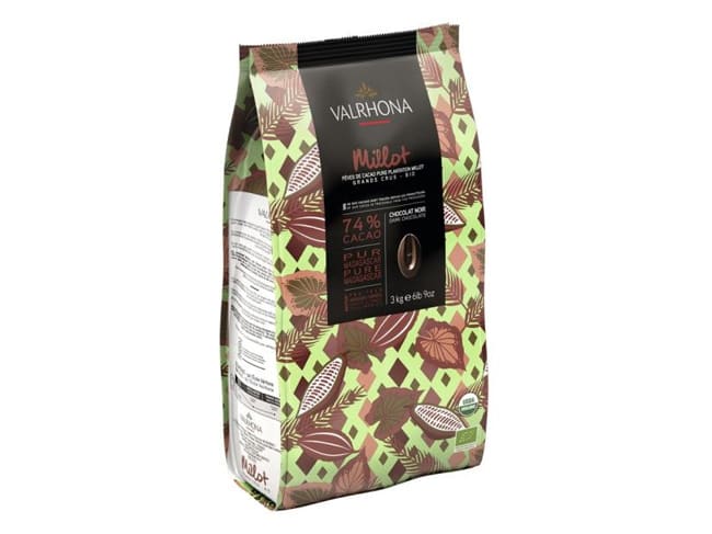 Chocolat noir Bio Millot 74% - 3 kg - Valrhona