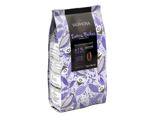 Chocolat noir Extra Bitter 61% - 3 kg - Valrhona