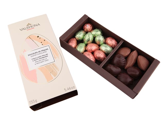 Coffret Douceurs - chocolat noir et lait - 155 g DDM proche - Valrhona