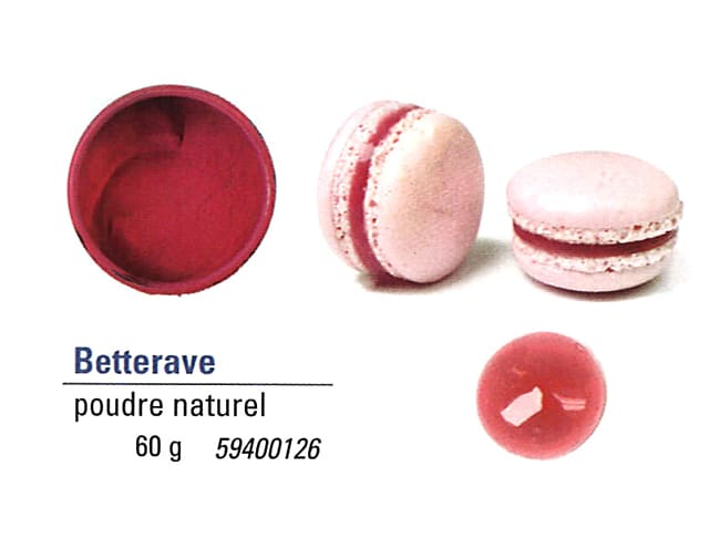 Colorant naturel rouge betterave en poudre - hydrosoluble - 60 g - Sosa