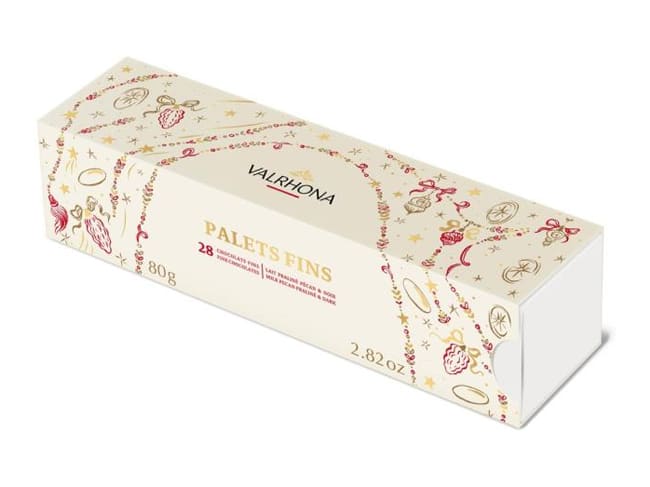 Palets fins dégustation - 28 pièces - Valrhona 2026 - 80 g - Valrhona