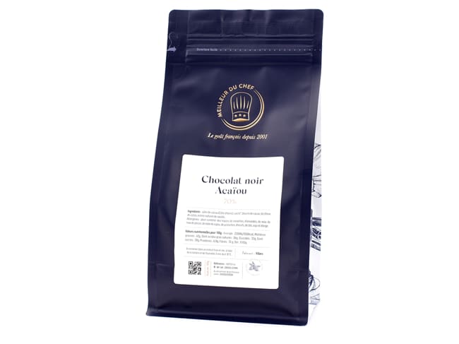 Chocolat noir Acaïou 70% - 500 g - Villars