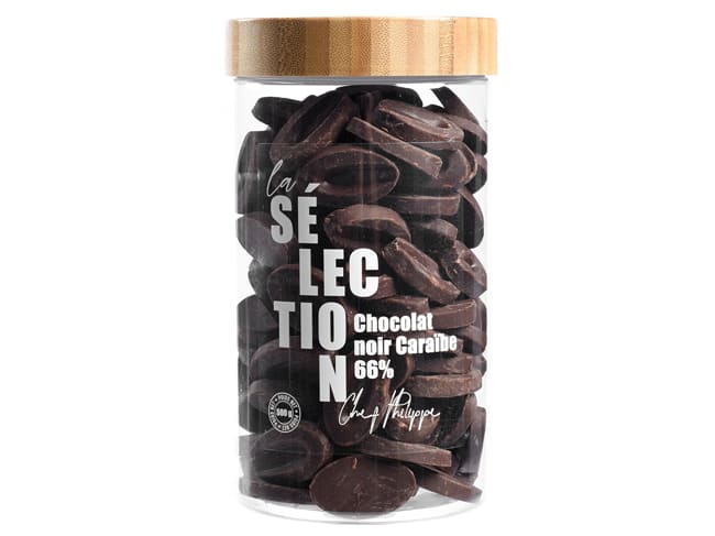 Chocolat noir Caraïbe 66% - 500 g - Sélection Chef Philippe - Valrhona