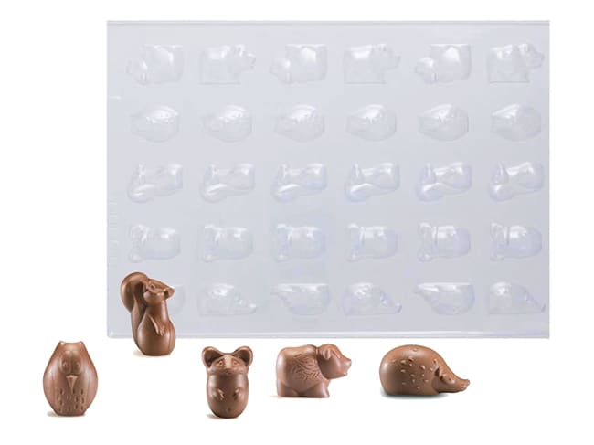 Moule thermoformé - Fritures Animaux de la forêt - Valrhona