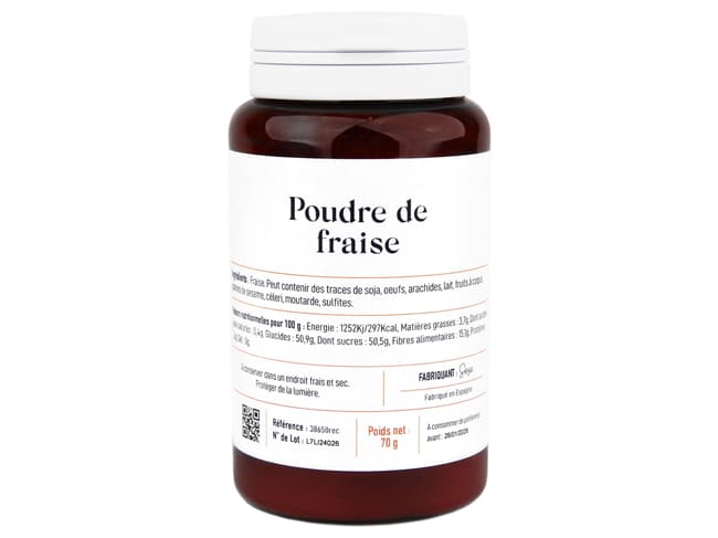 Poudre de fraise - 70 g - Sosa