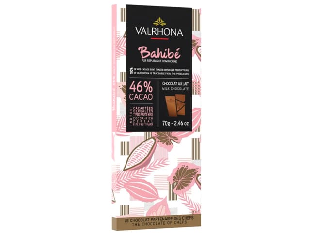 Tablette chocolat au lait Bahibé 46% - 70 g - Valrhona